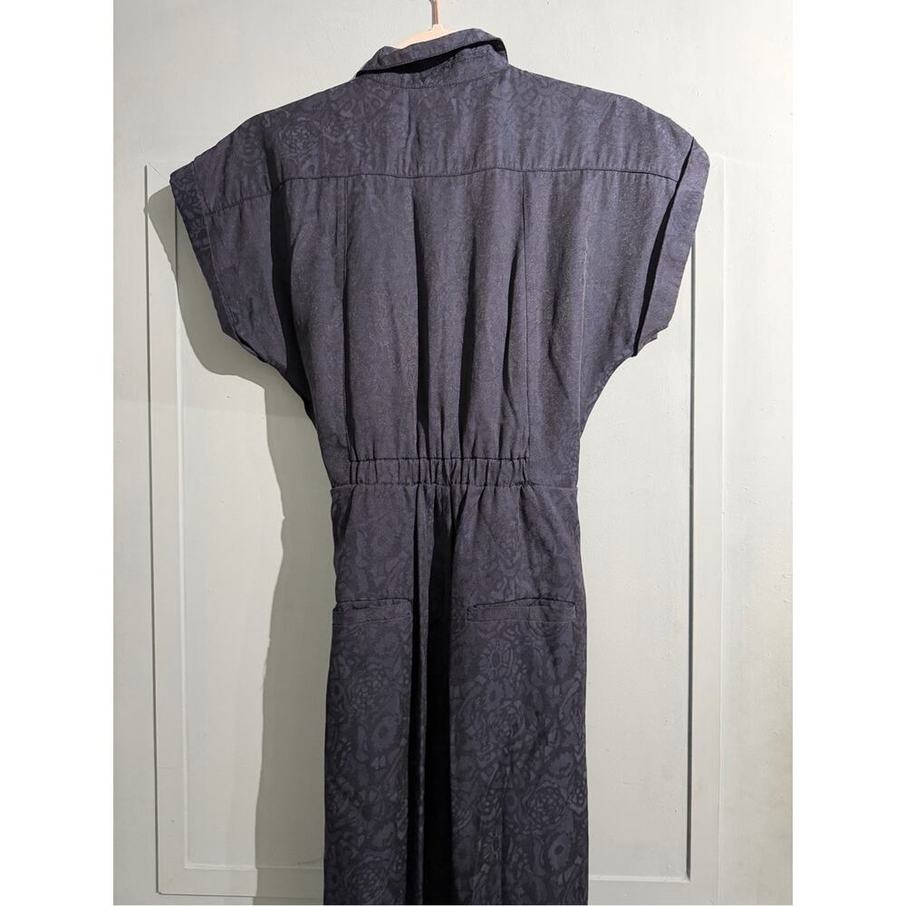 Ett:Twa Anthropologie Navy Patterned James Tie-Waist Jumpsuit Size 2 - Picture 12 of 12